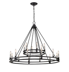 Dennison 18 Light Chandelier Matte Black