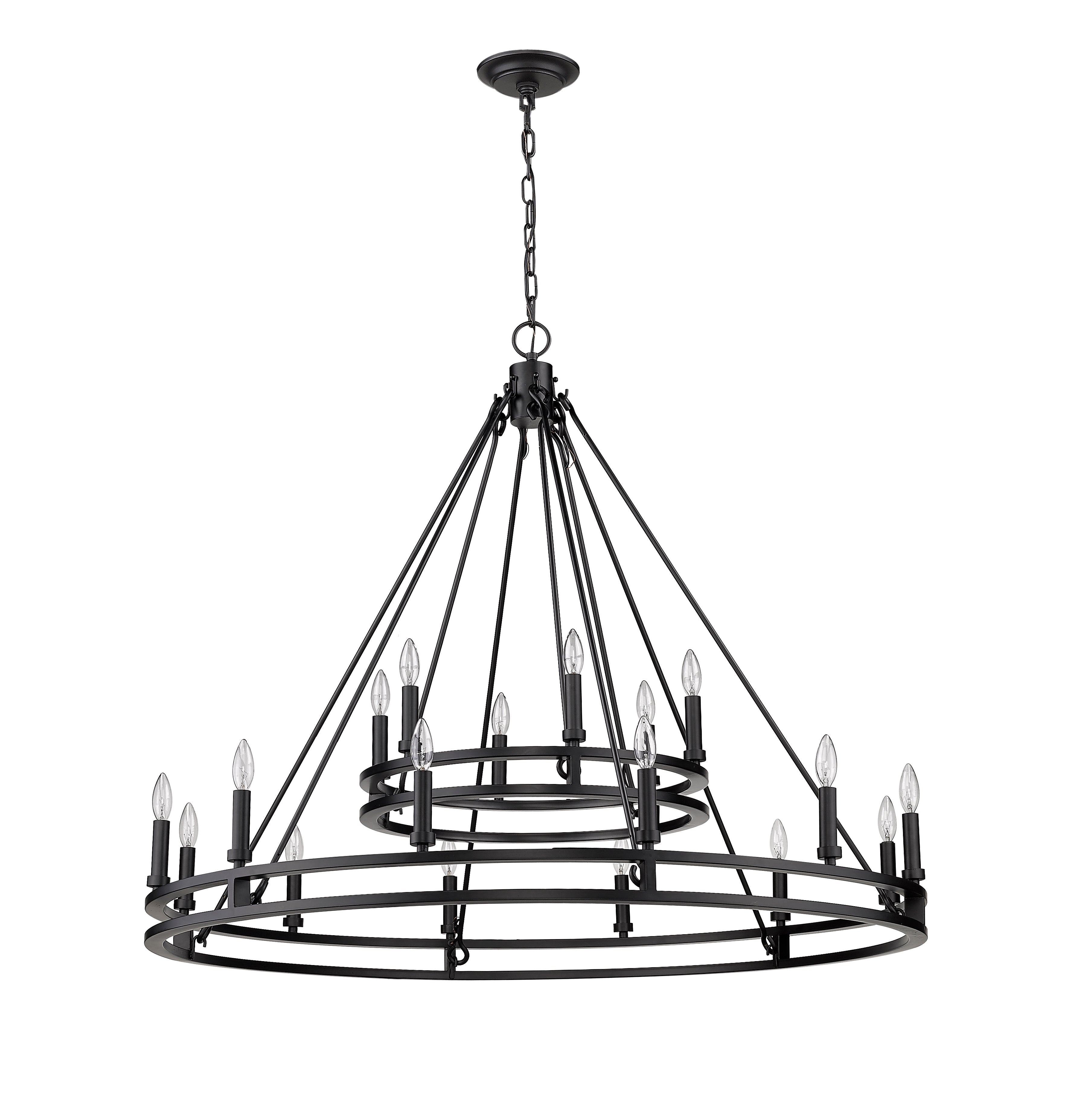 Dennison 18 Light Chandelier Matte Black