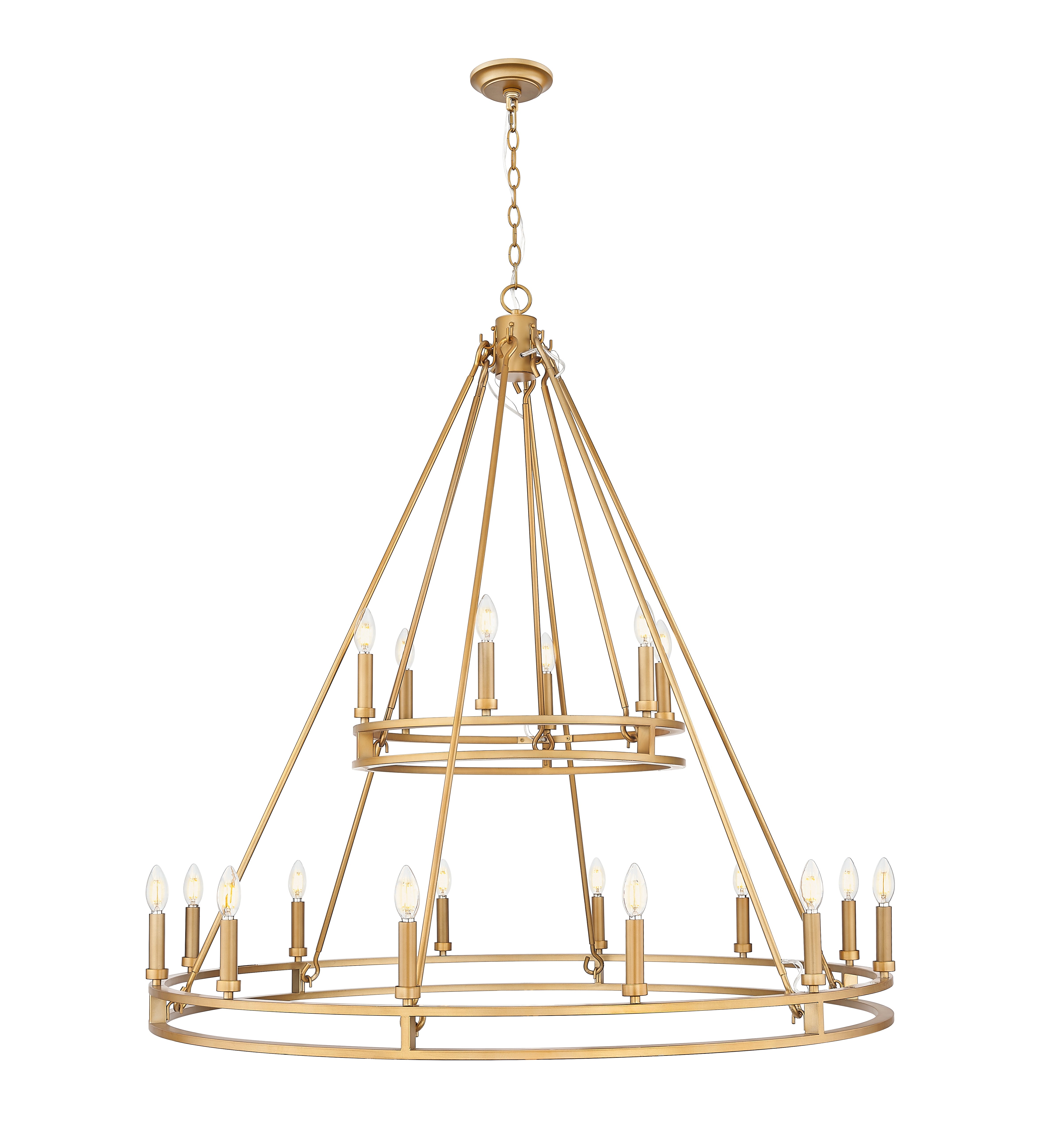 Dennison 18 Light Chandelier Signature Brass