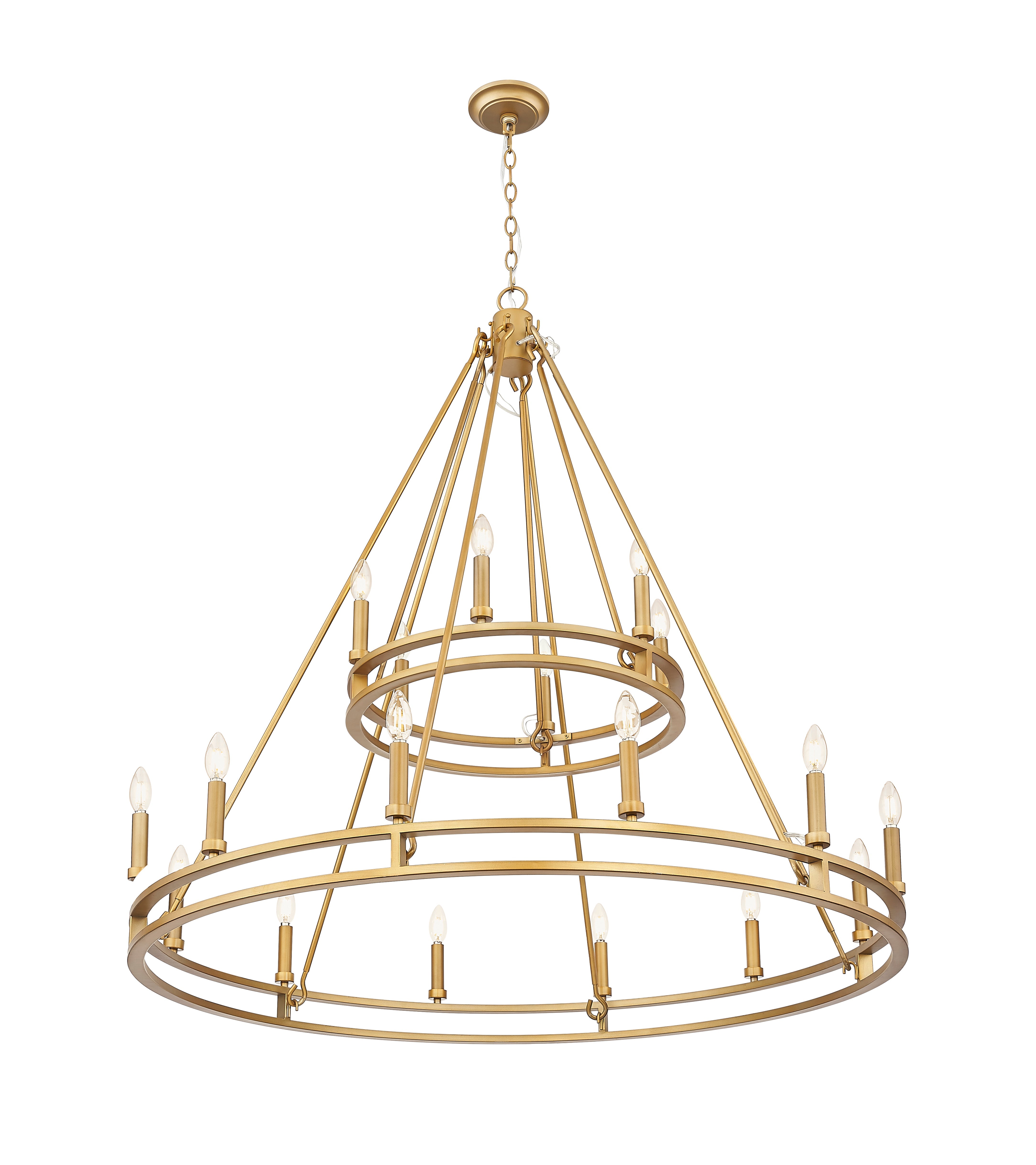 Dennison 18 Light Chandelier Signature Brass