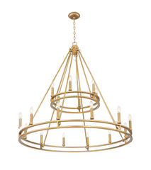 Dennison 18 Light Chandelier Signature Brass