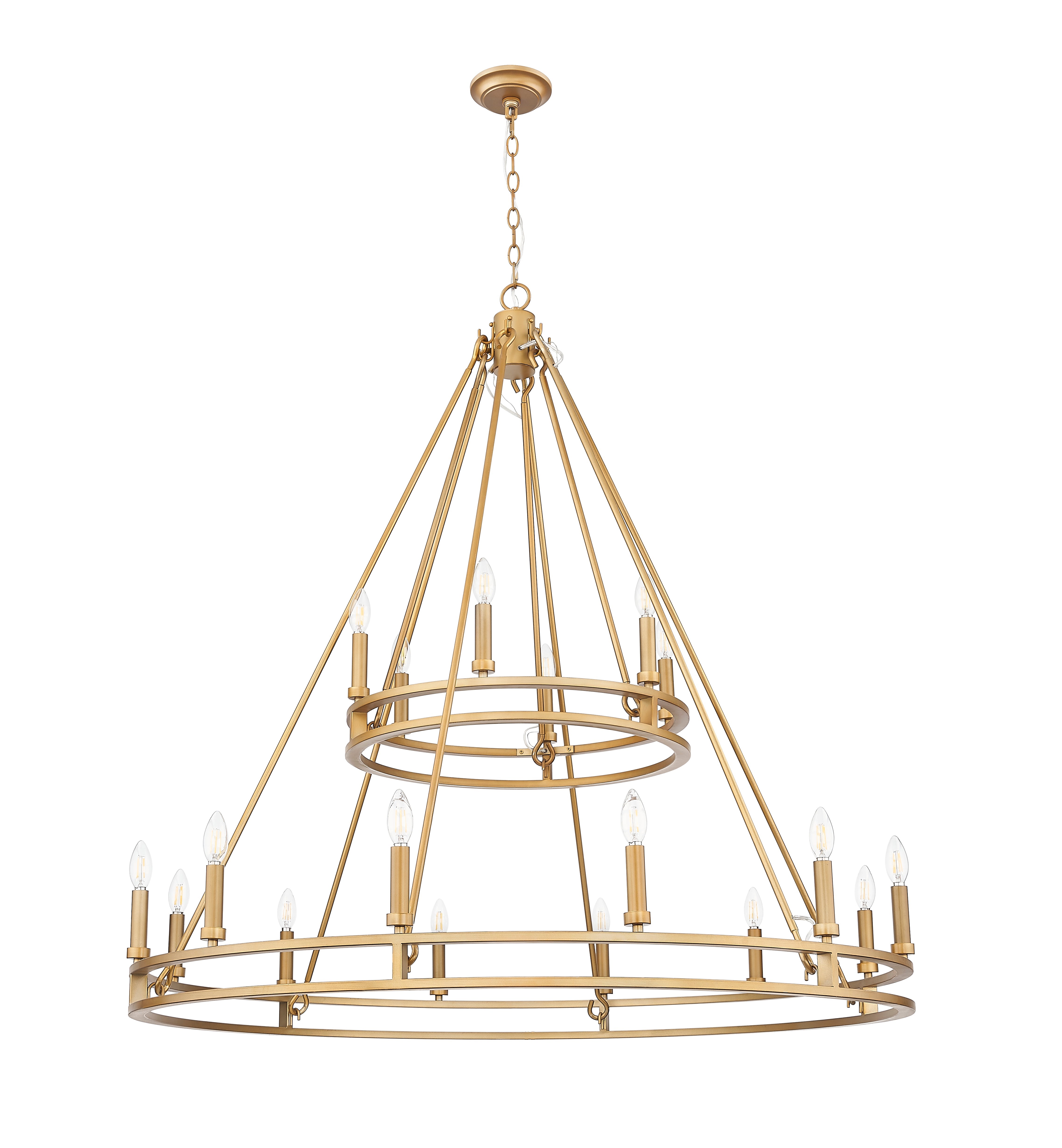 Dennison 18 Light Chandelier Signature Brass