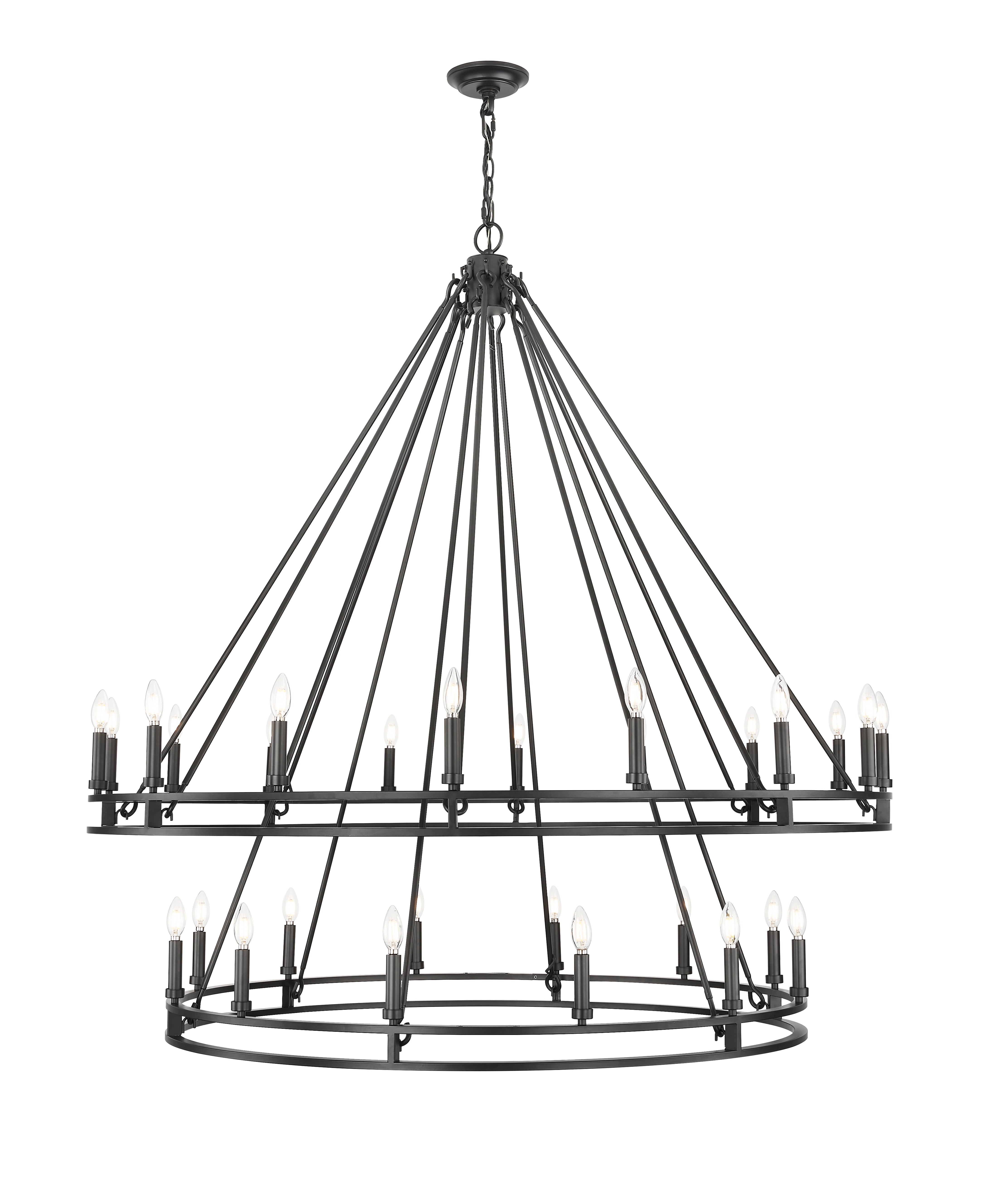 Dennison 28 Light Chandelier Matte Black