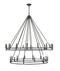 Dennison 28 Light Chandelier Matte Black