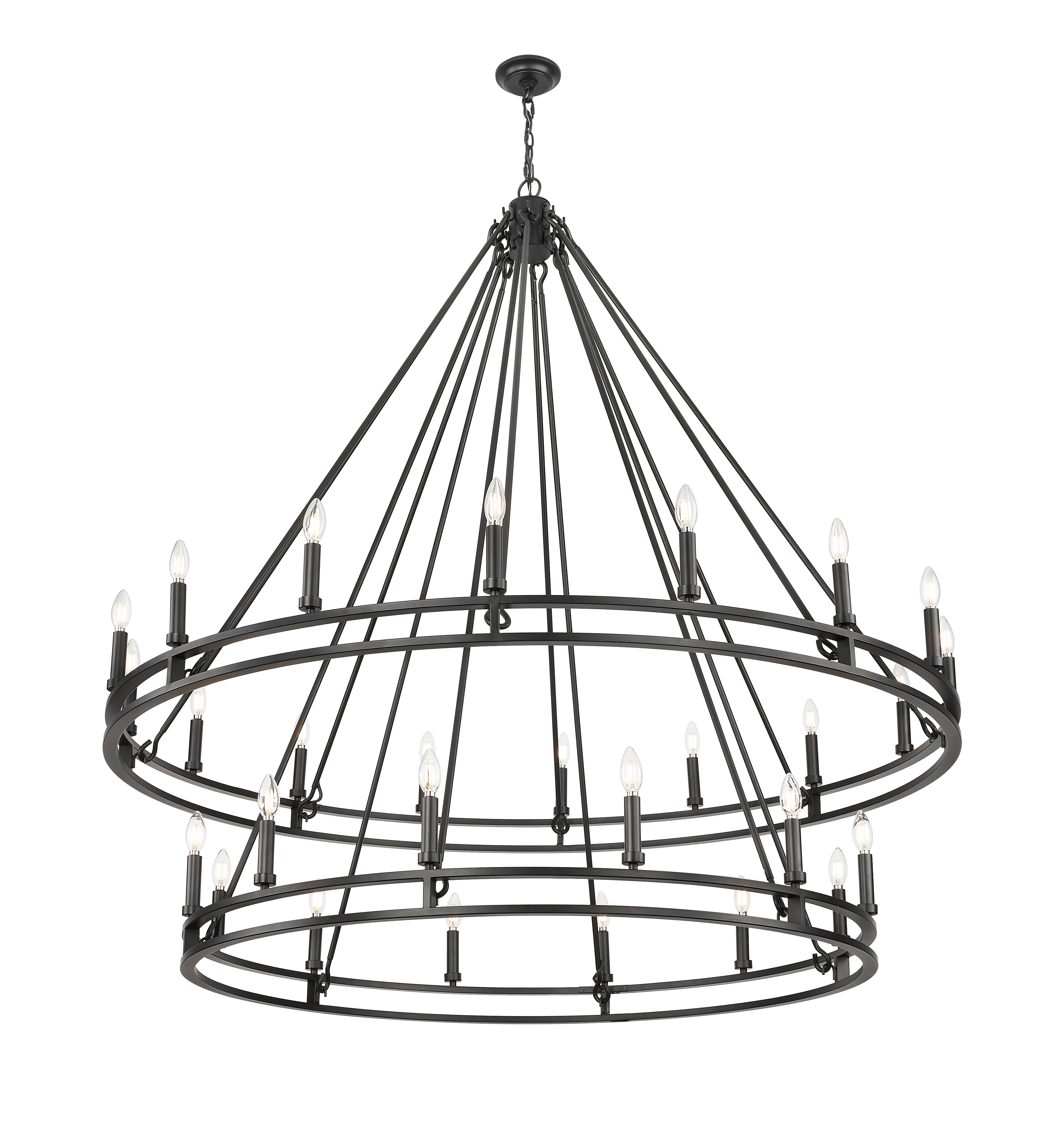 Dennison 28 Light Chandelier Matte Black