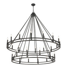 Dennison 28 Light Chandelier Matte Black