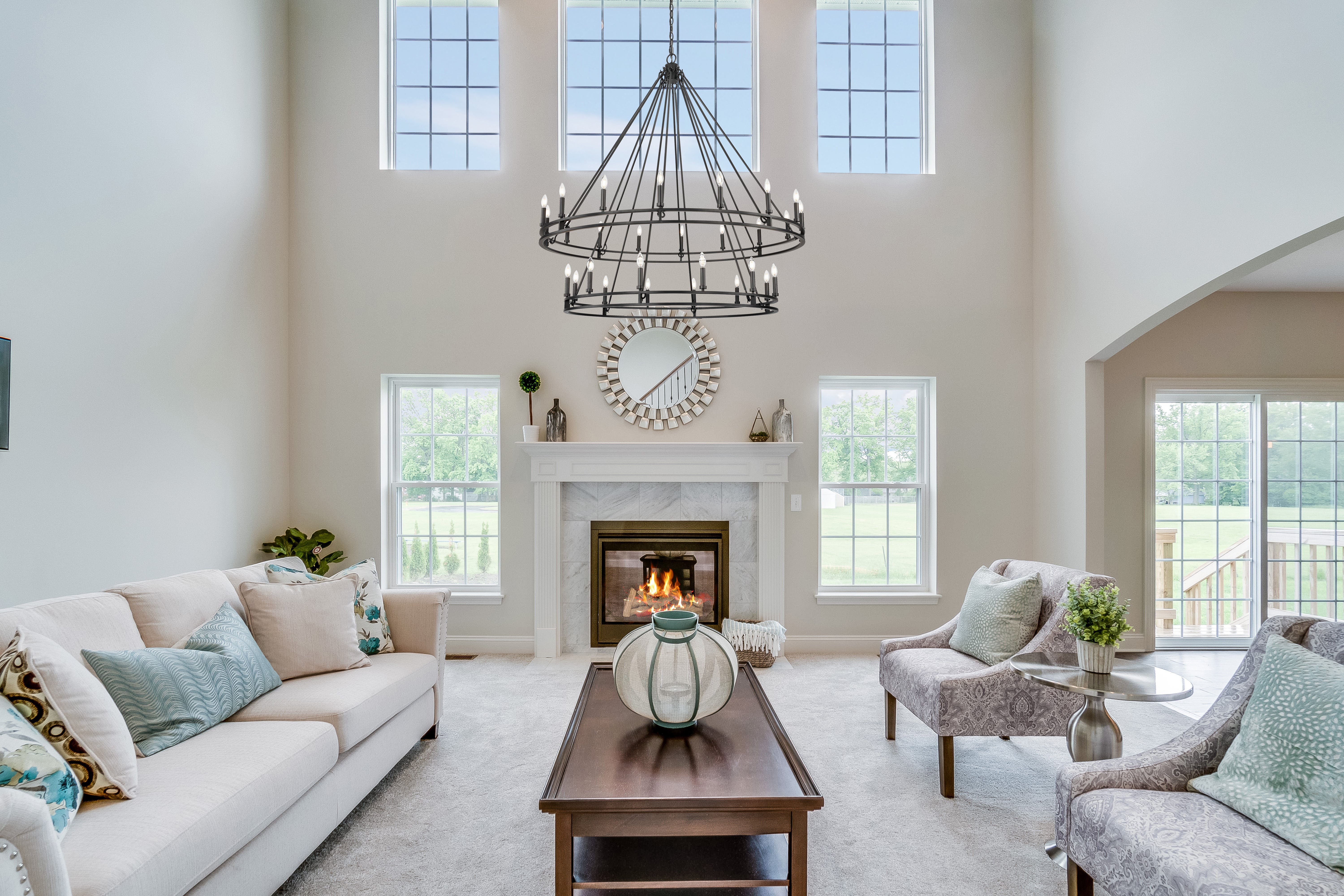 Dennison 28 Light Chandelier Matte Black