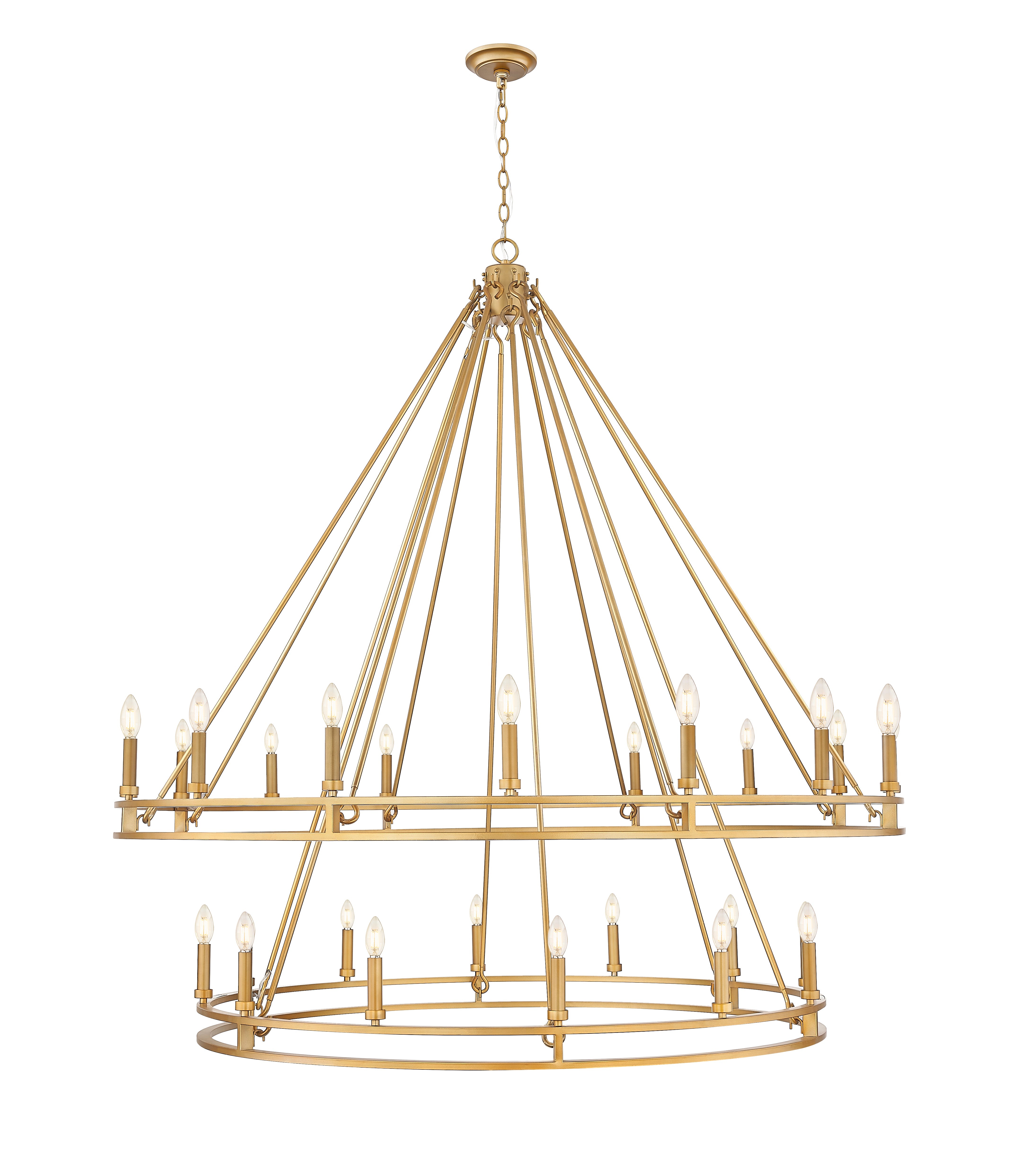 Dennison 28 Light Chandelier Signature Brass