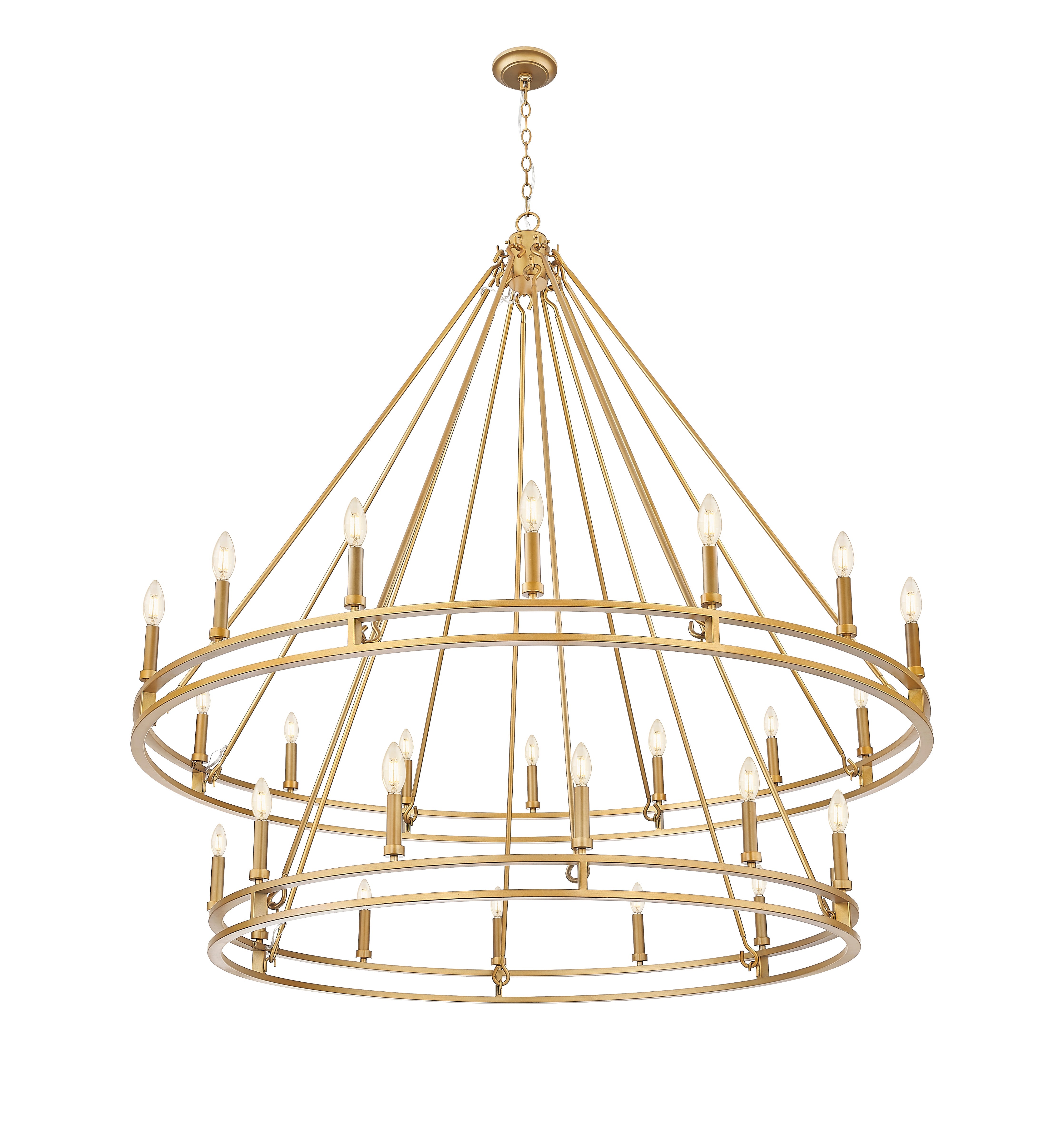 Dennison 28 Light Chandelier Signature Brass