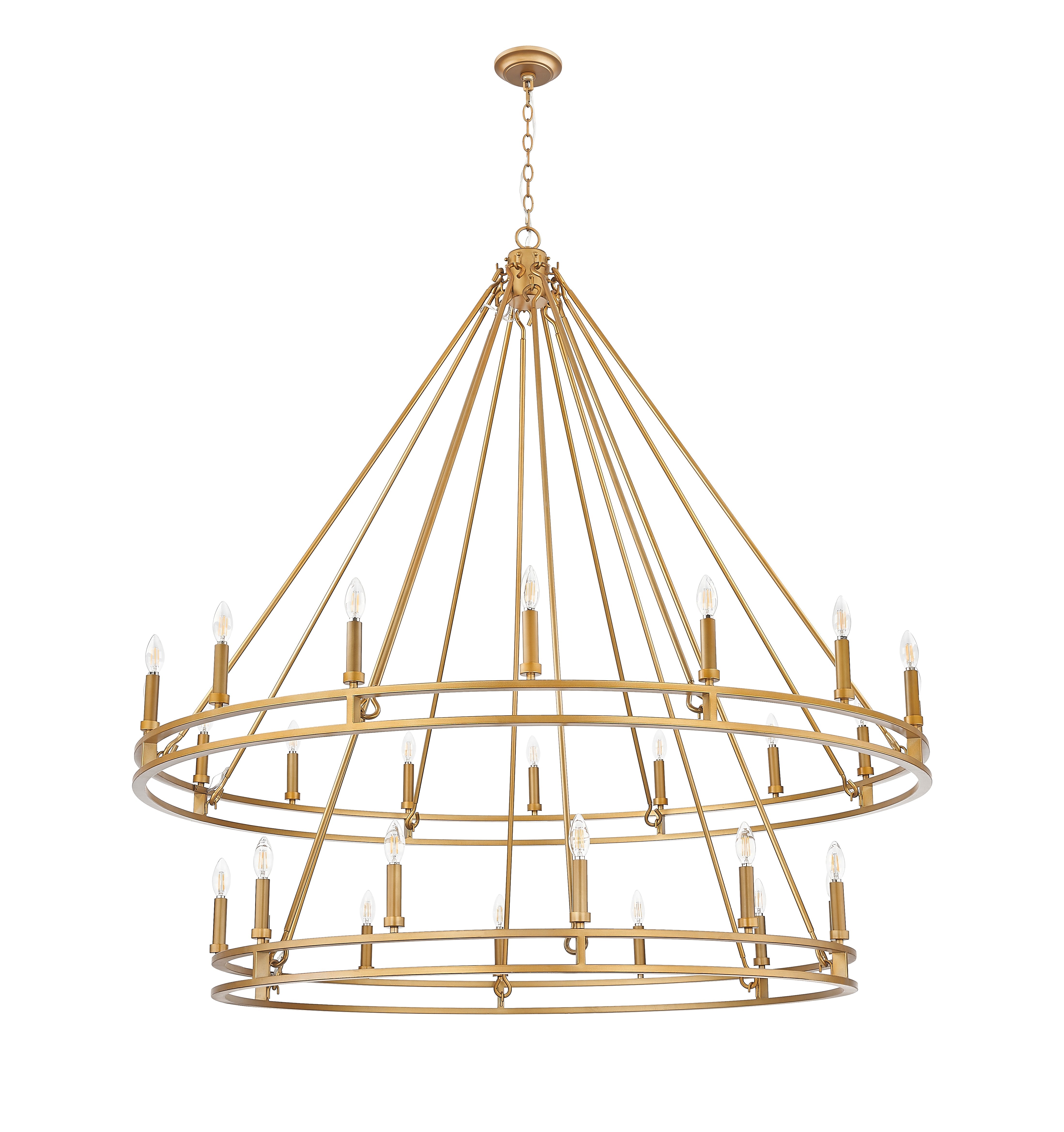 Dennison 28 Light Chandelier Signature Brass
