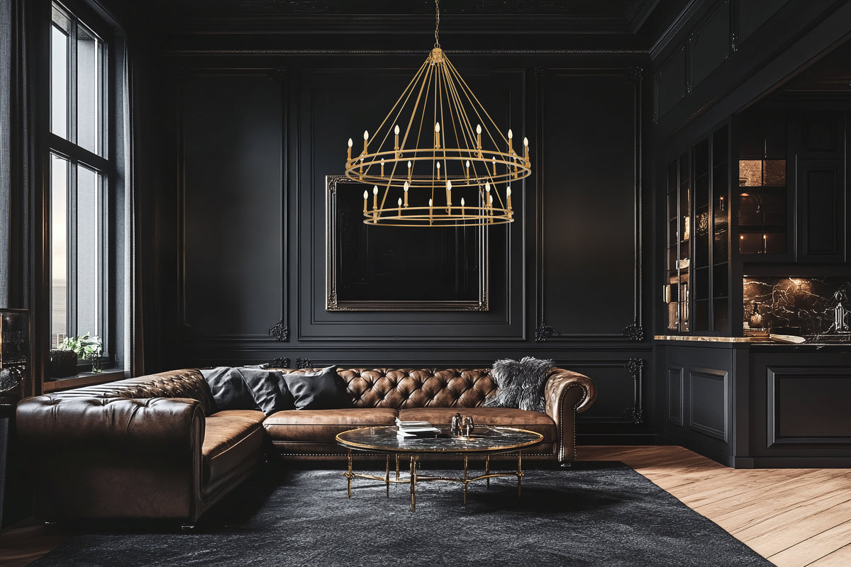 Dennison 28 Light Chandelier Signature Brass