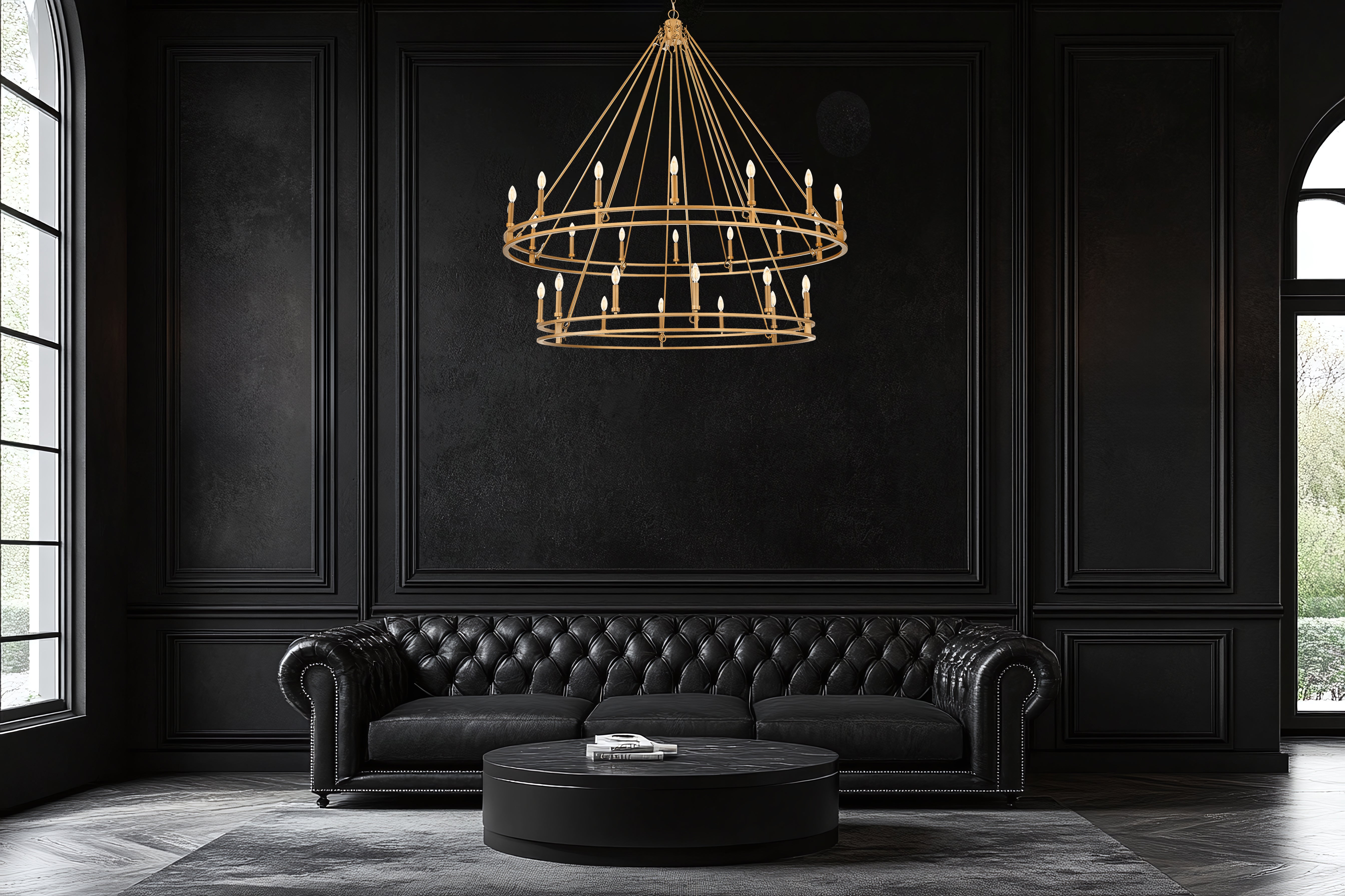 Dennison 28 Light Chandelier Signature Brass