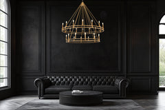 Dennison 28 Light Chandelier Signature Brass
