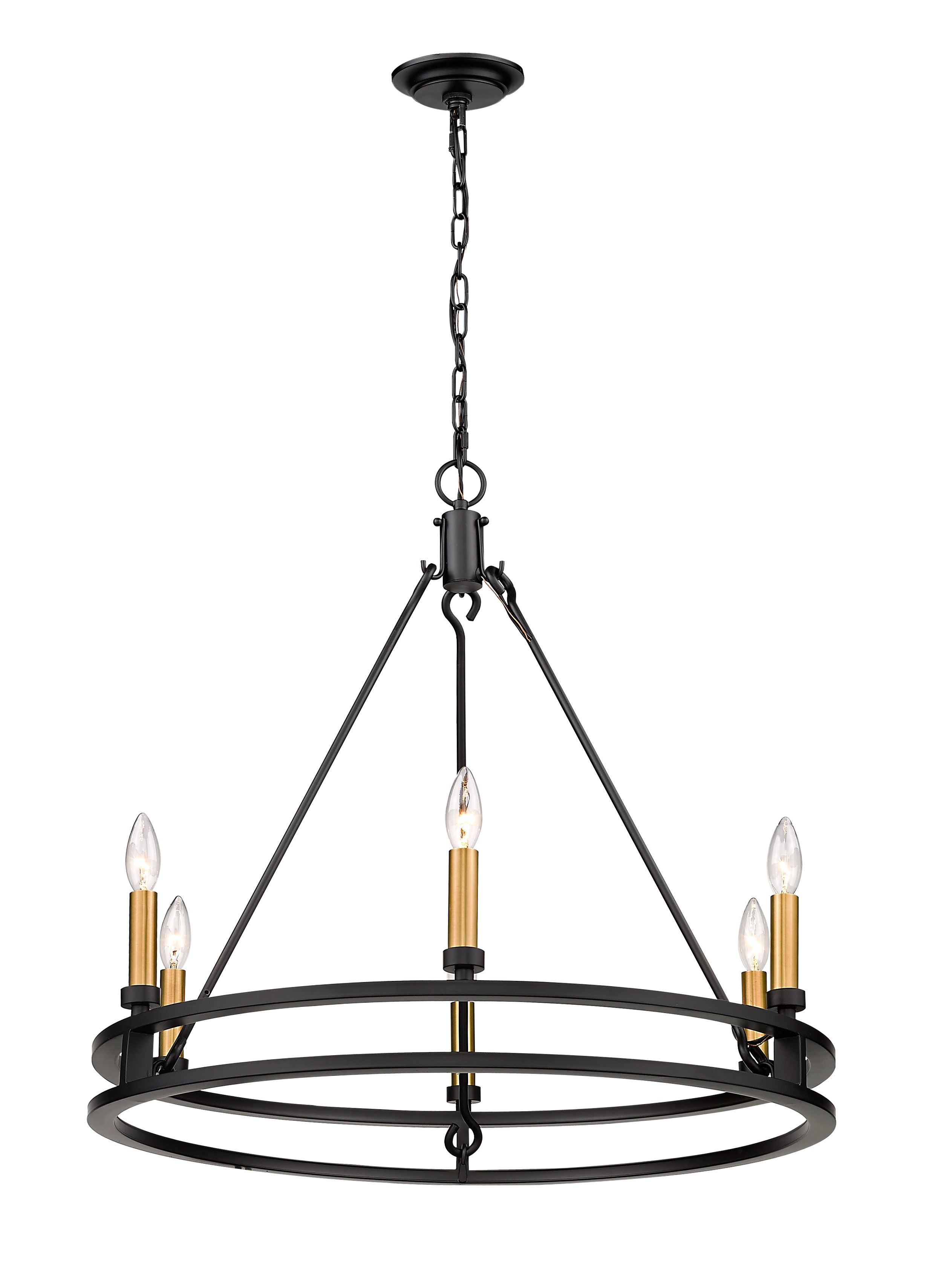 Dennison 6 Light Chandelier Matte Black