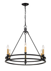 Dennison 6 Light Chandelier Matte Black