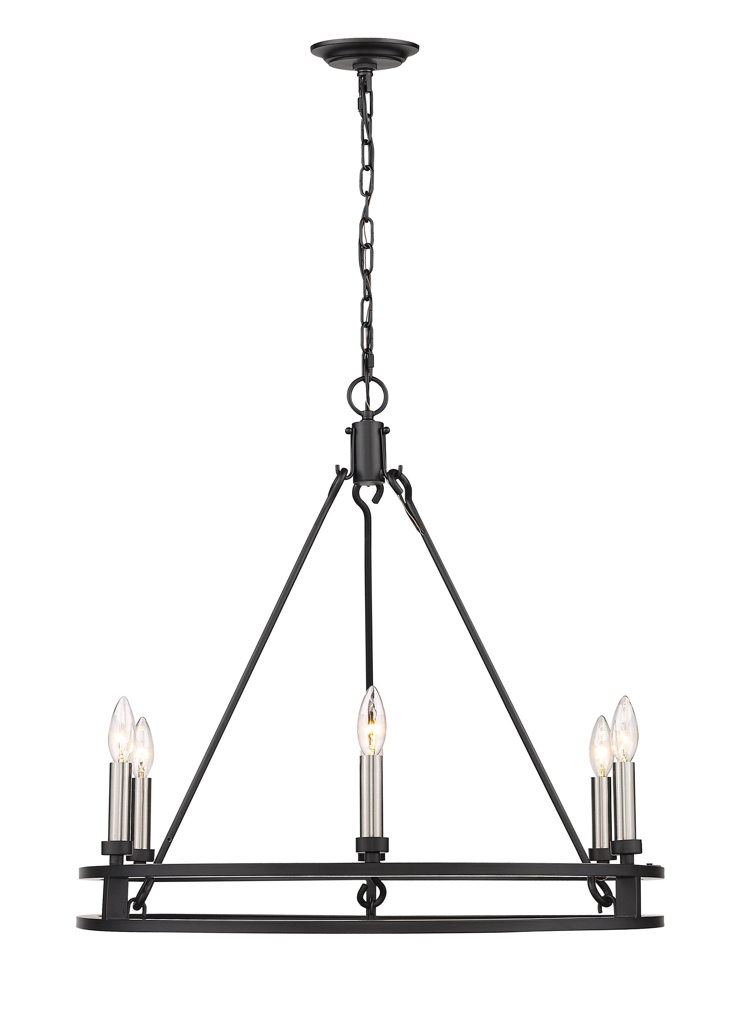 Dennison 6 Light Chandelier Matte Black