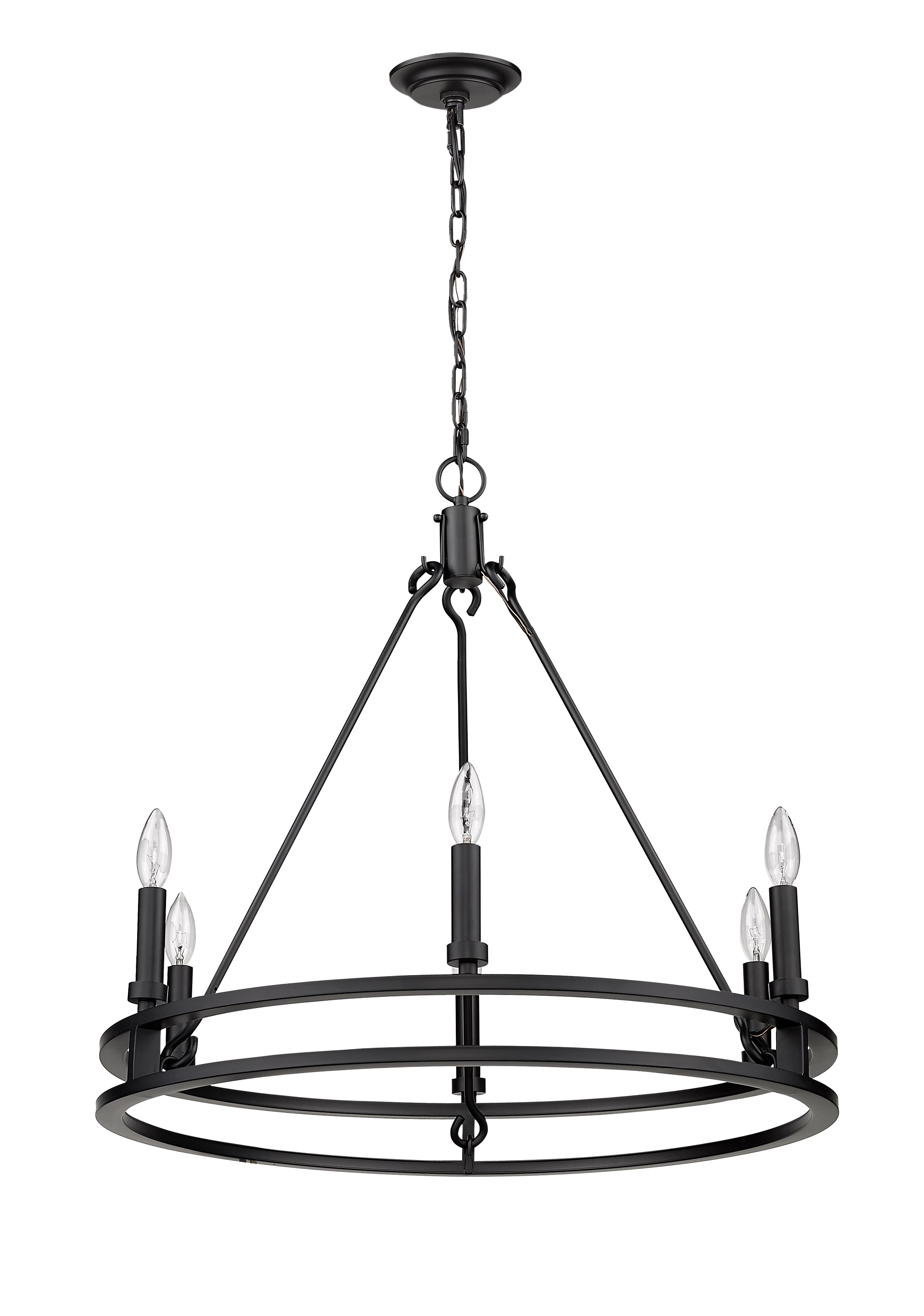 Dennison 6 Light Chandelier Matte Black