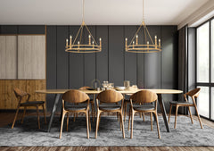 Dennison 6 Light Chandelier Signature Brass