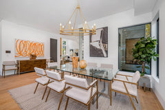 Dennison 8 Light Chandelier Signature Brass