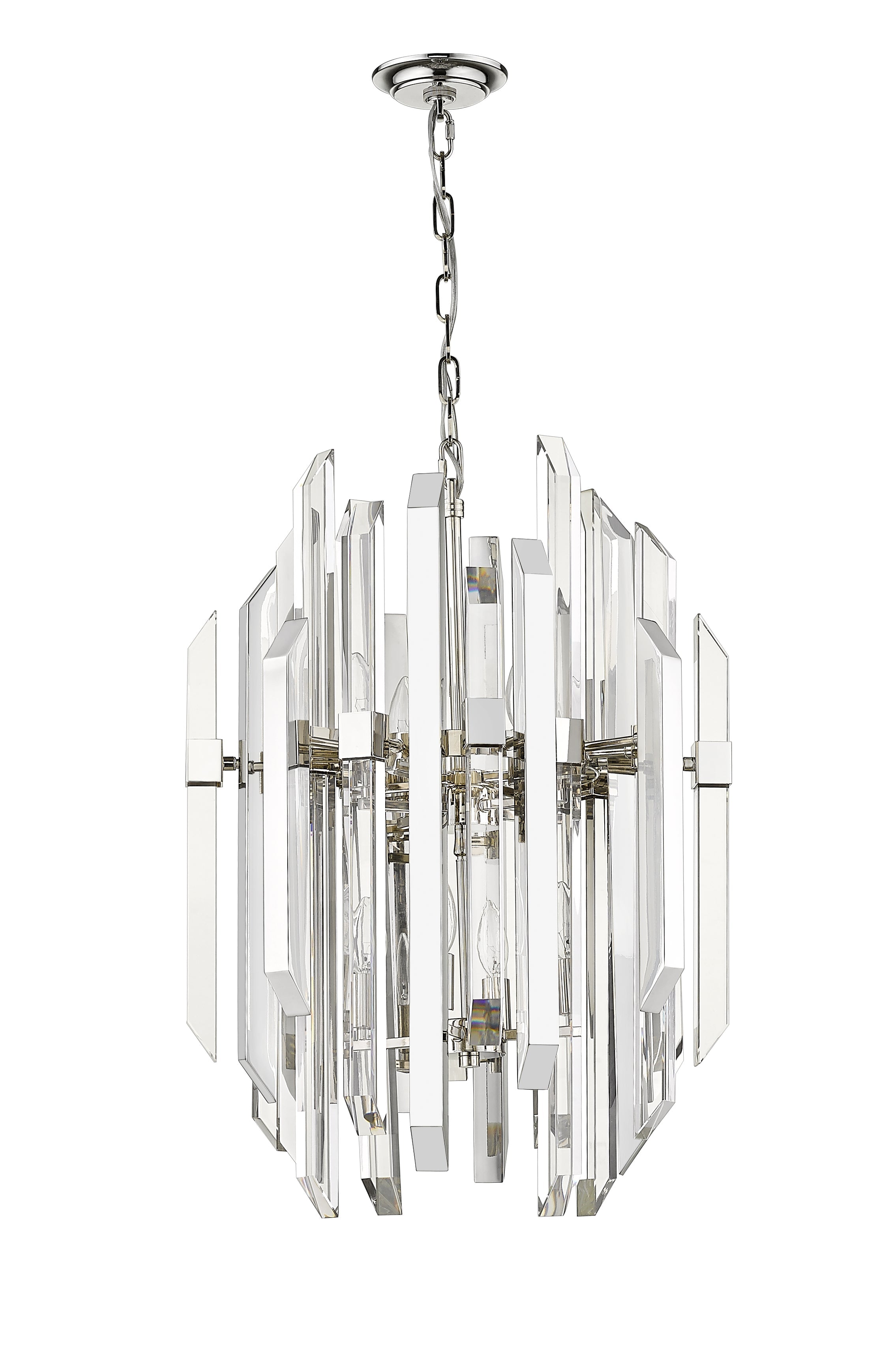 Bova 9 Light Chandelier Polished Nickel