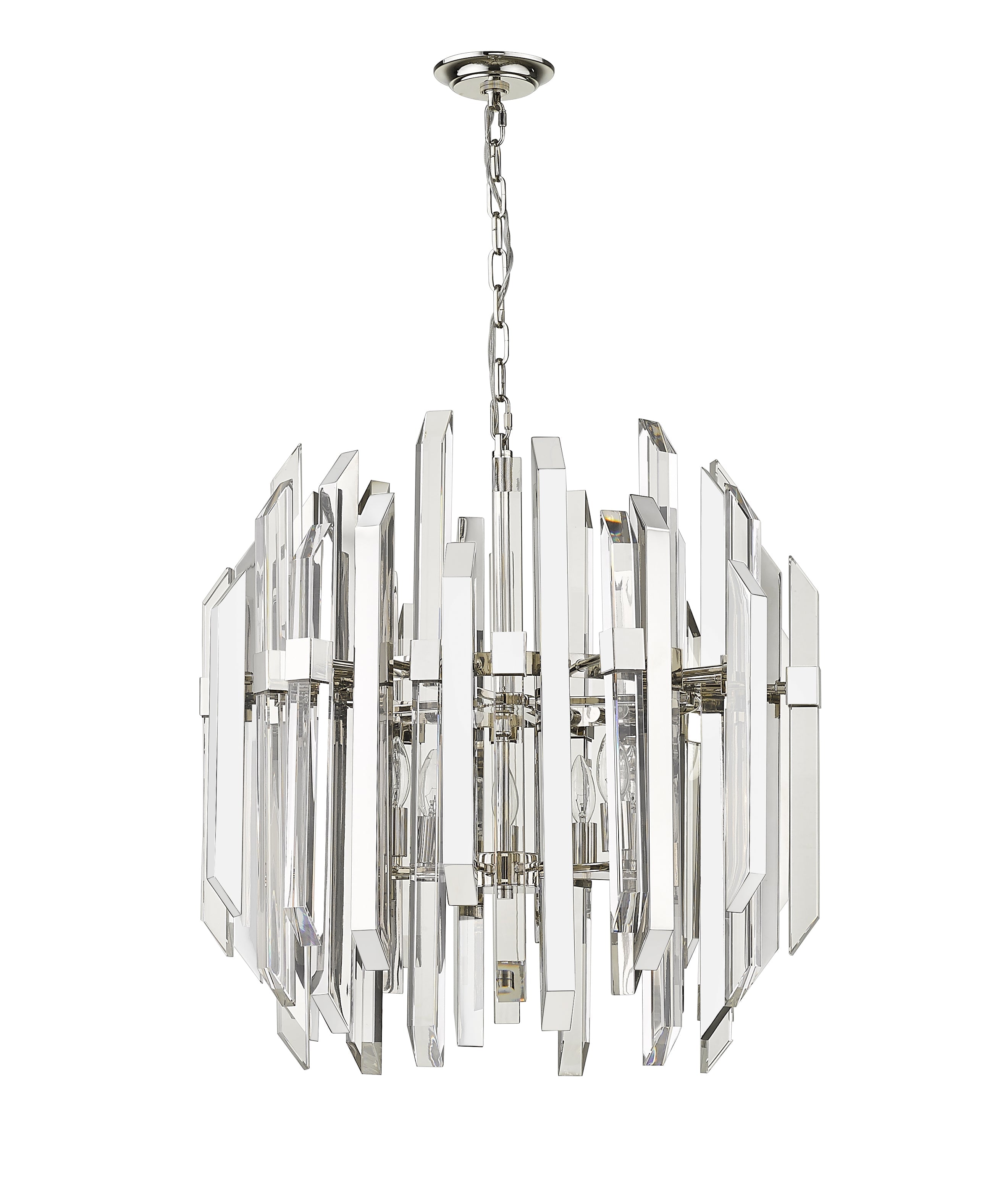 Bova 6 Light Chandelier Polished Nickel