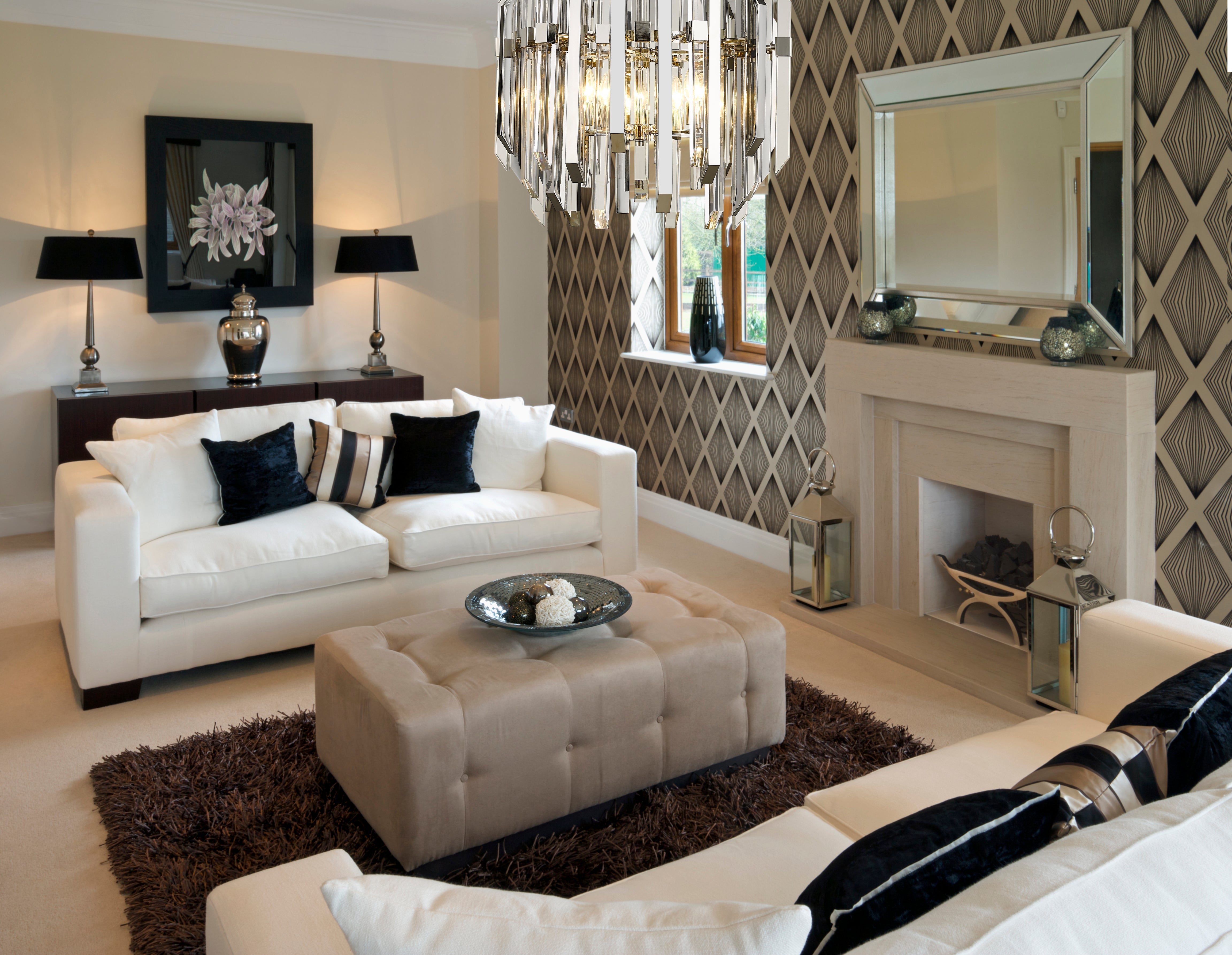 Bova 6 Light Chandelier Polished Nickel