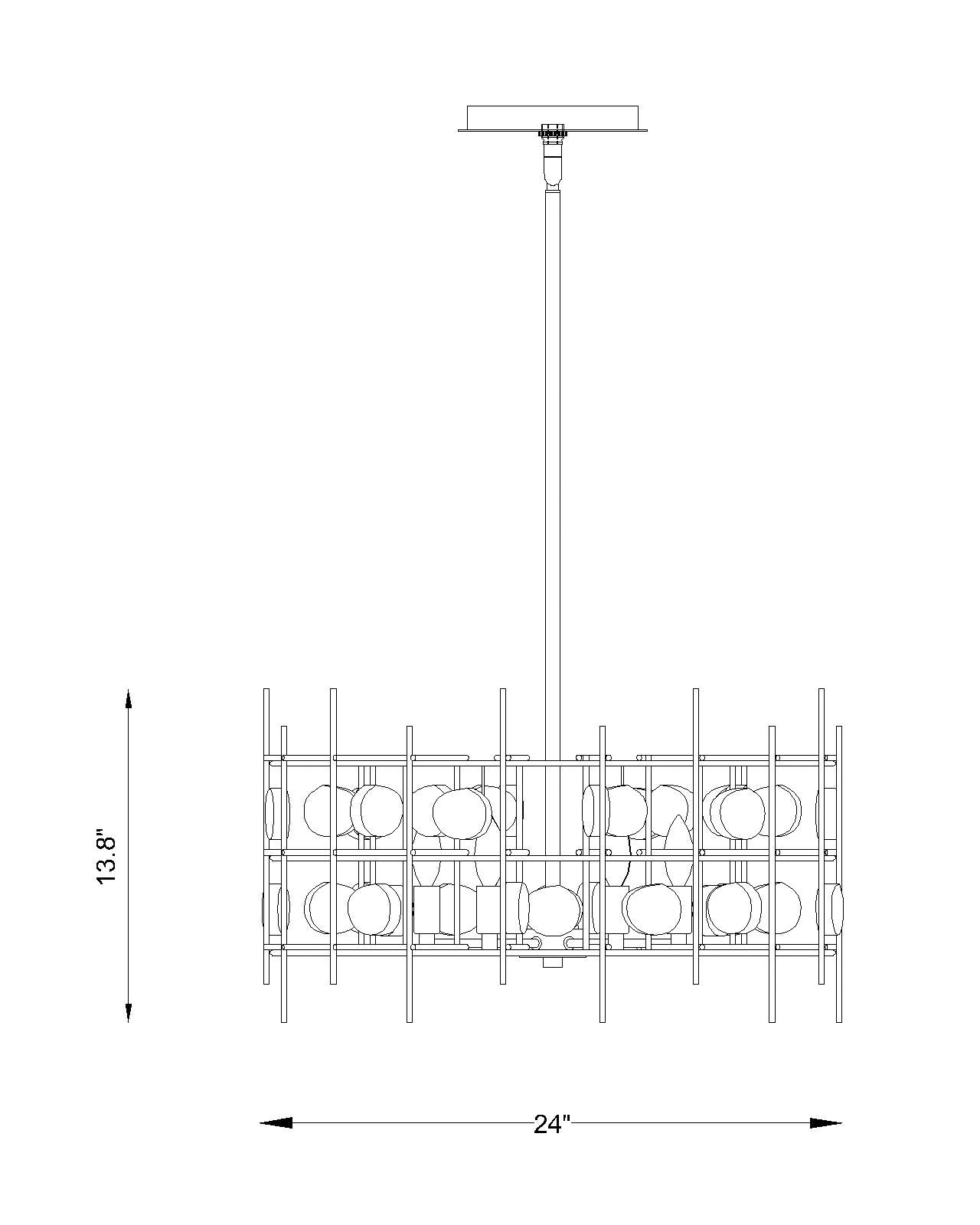 Garroway 6 Light Chandelier Aged Brass