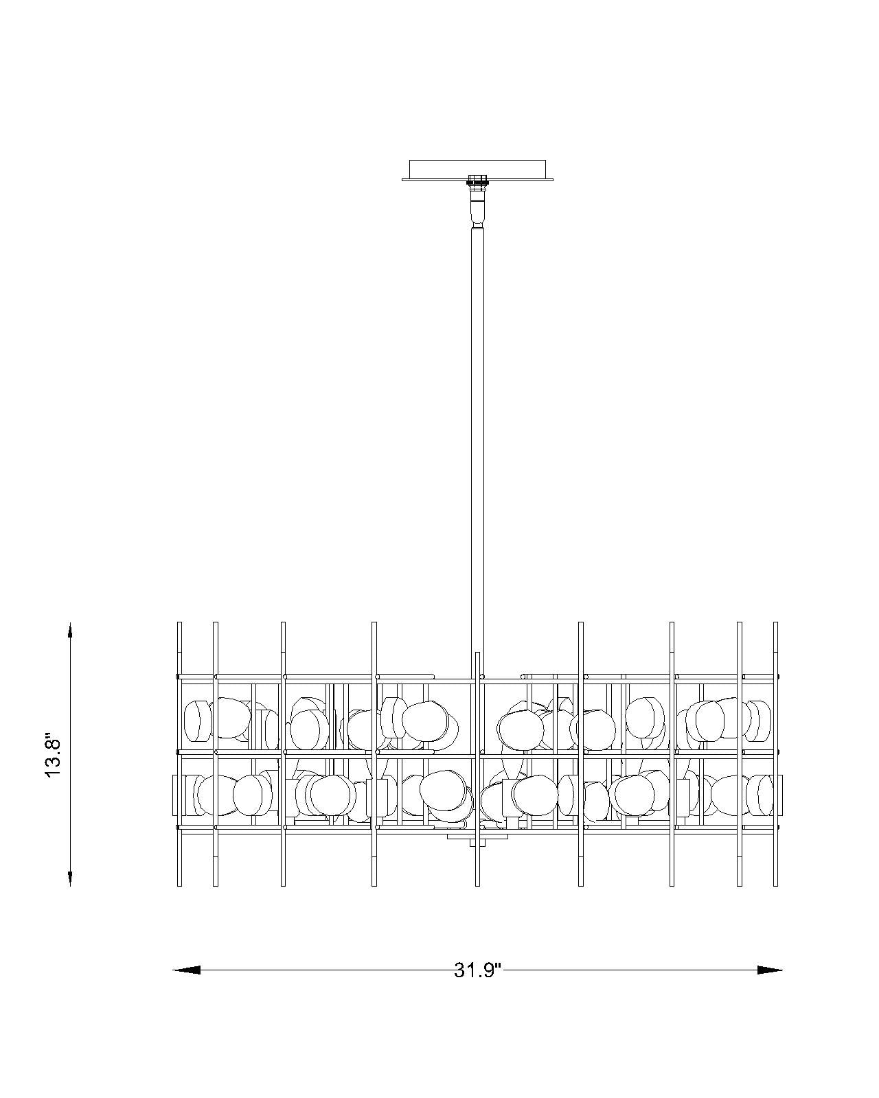 Garroway 9 Light Chandelier Aged Brass