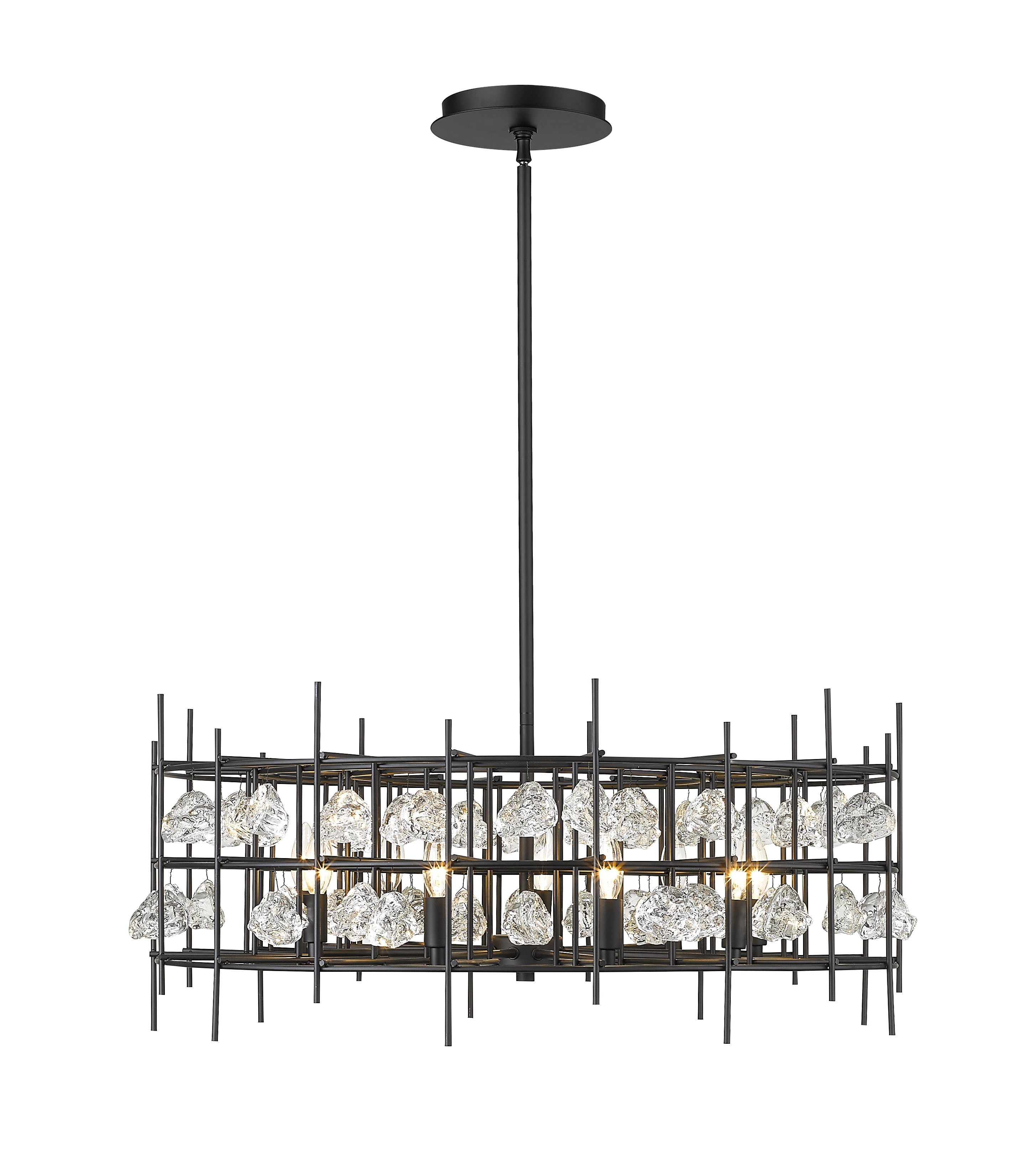 Garroway 9 Light Chandelier Matte Black