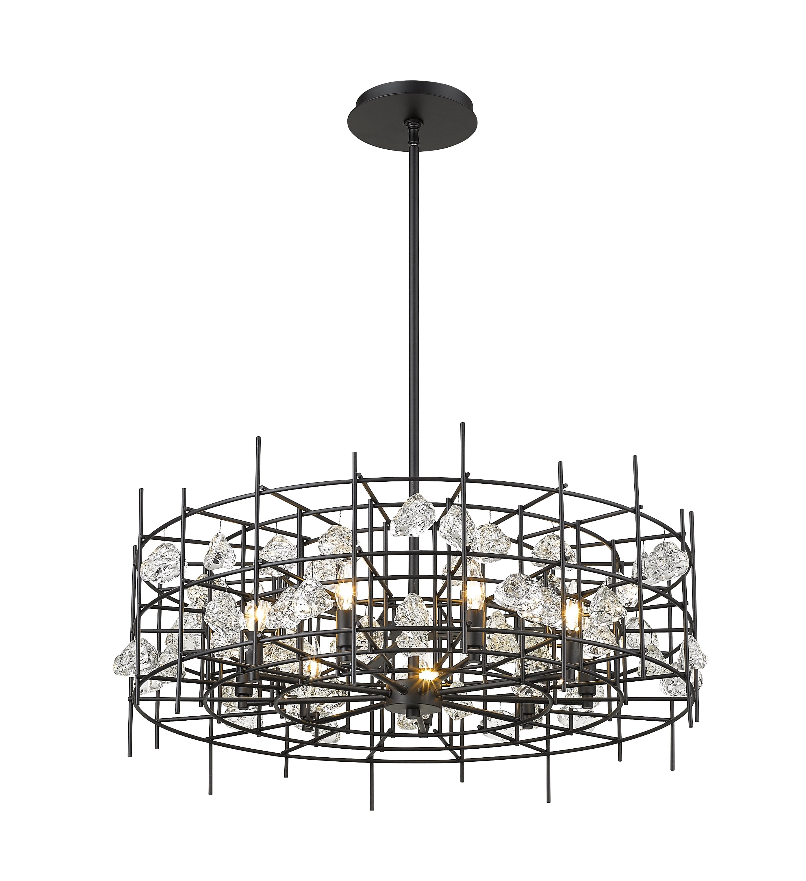 Garroway 9 Light Chandelier Matte Black