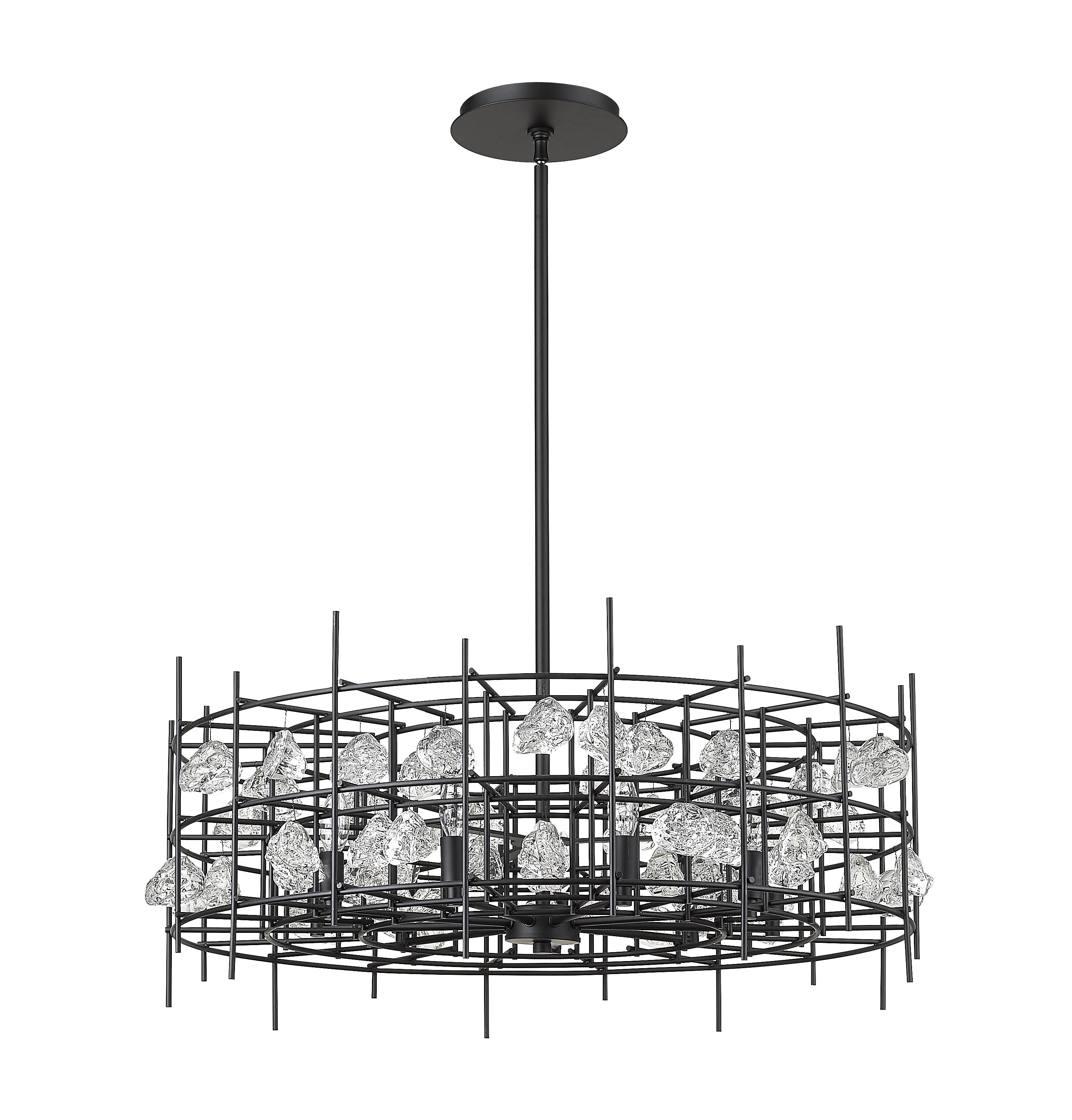 Garroway 9 Light Chandelier Matte Black