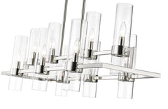 Datus 10 Light Linear Chandelier Polished Nickel