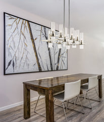 Datus 10 Light Linear Chandelier Polished Nickel