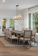 Datus 10 Light Linear Chandelier Rubbed Brass