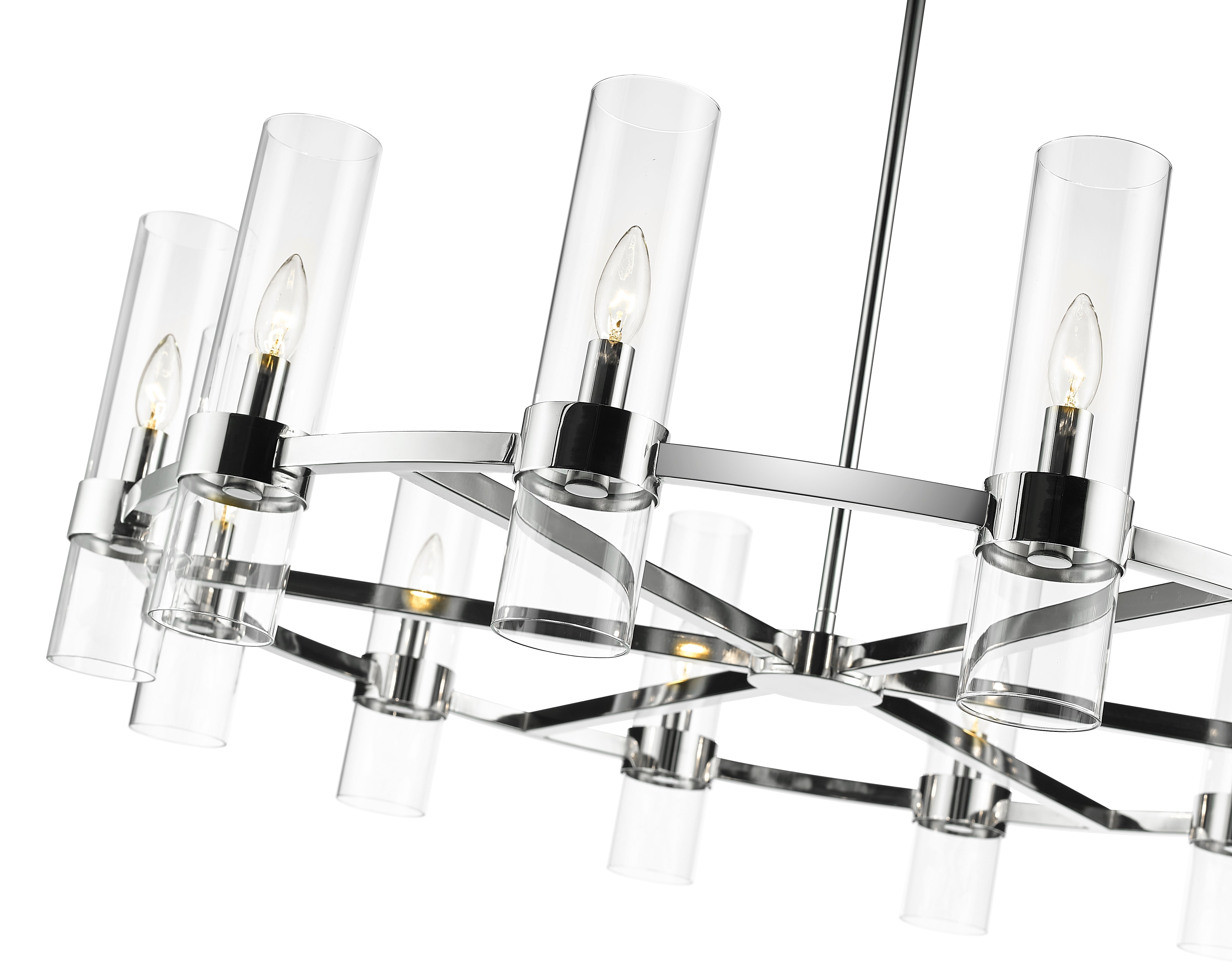 Datus 12 Light Chandelier Polished Nickel