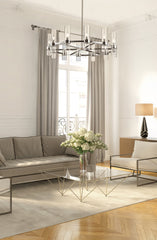 Datus 12 Light Chandelier Polished Nickel