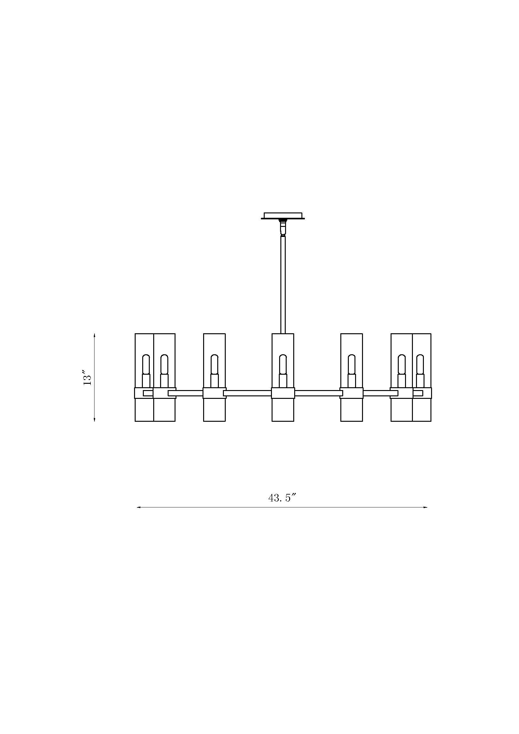 Datus 12 Light Chandelier Rubbed Brass