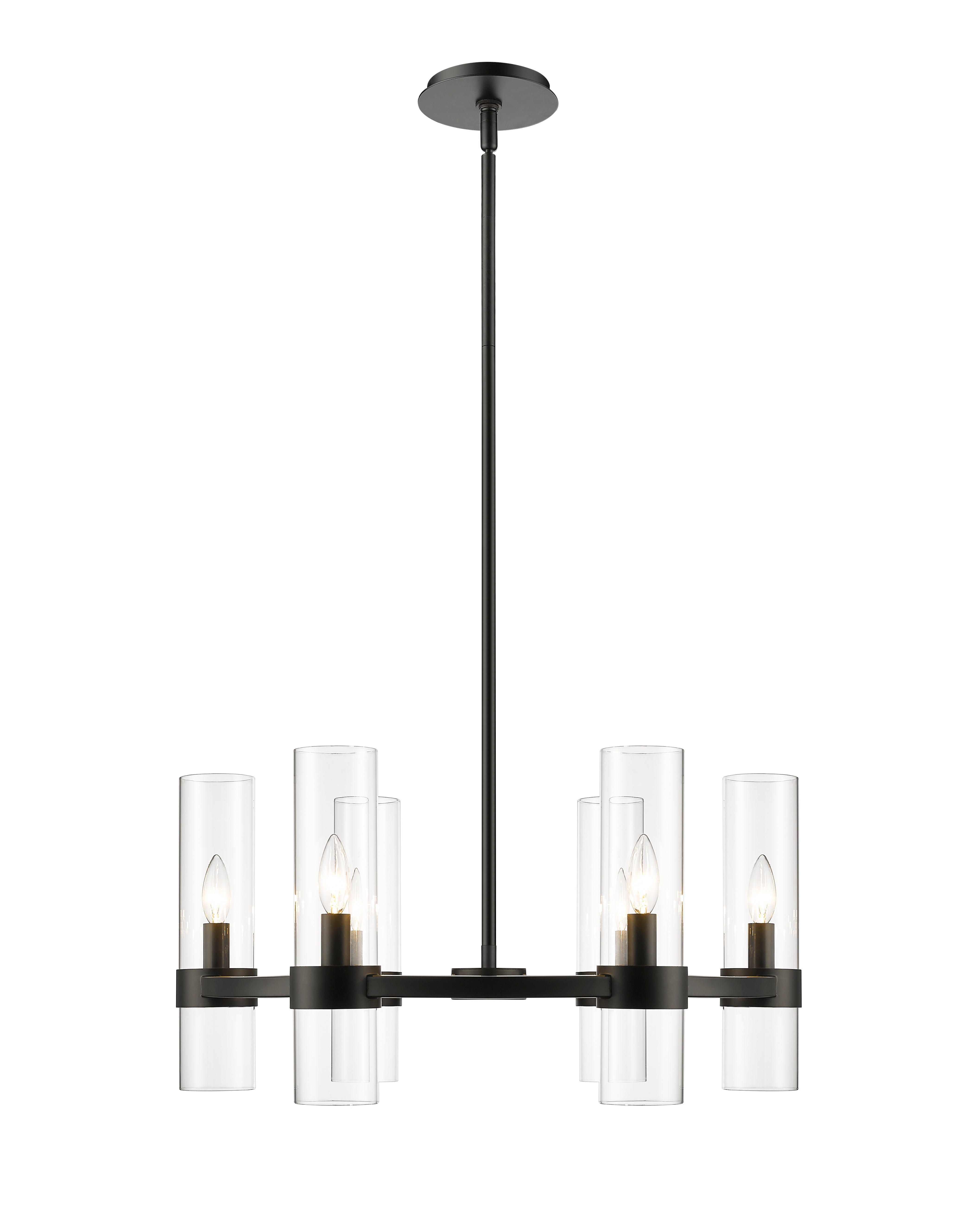 Datus 6 Light Chandelier Matte Black