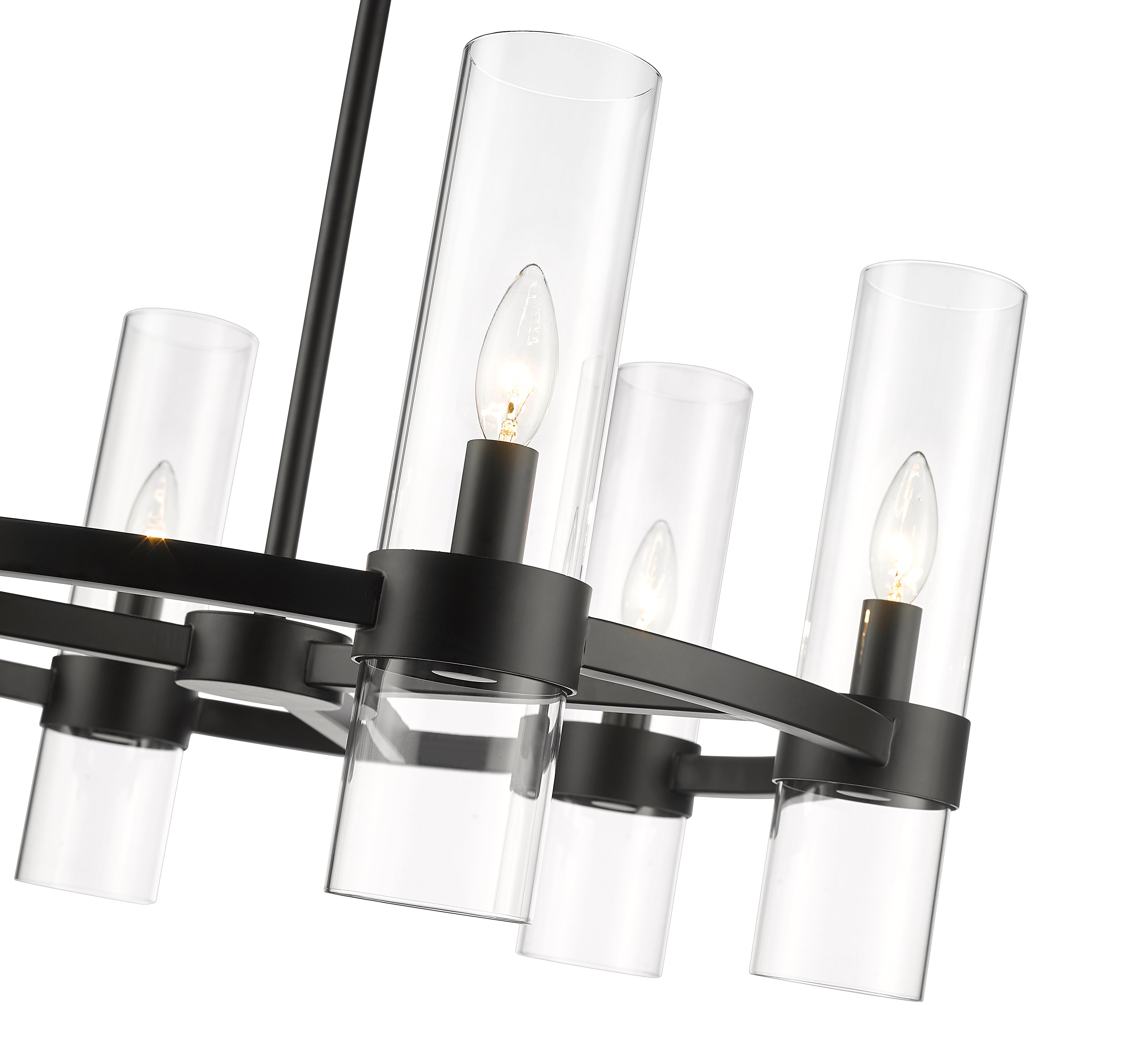 Datus 6 Light Chandelier Matte Black