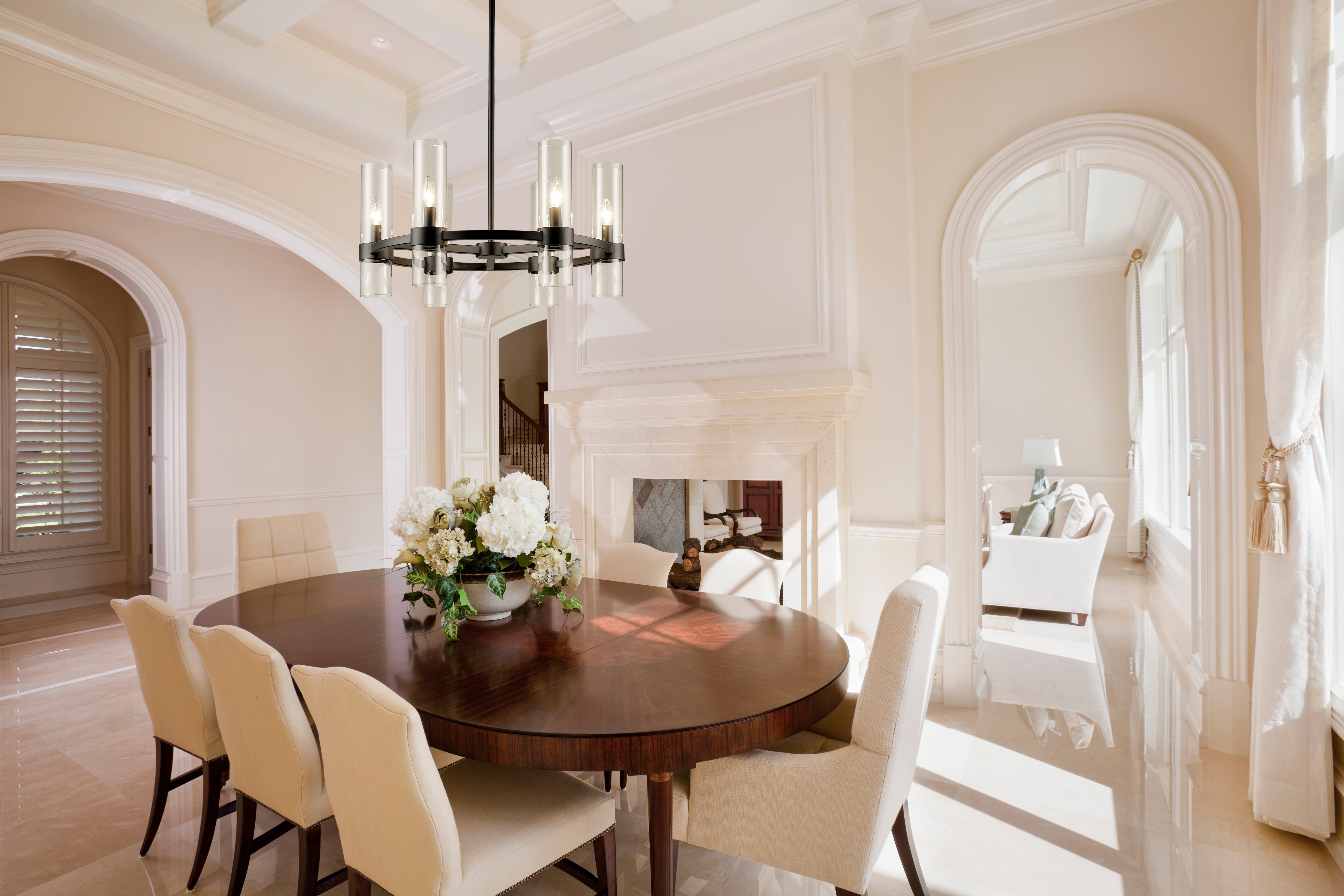 Datus 6 Light Chandelier Matte Black