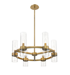Datus 6 Light Chandelier Rubbed Brass