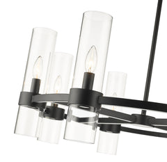 Datus 8 Light Chandelier Matte Black