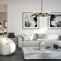 Datus 8 Light Chandelier Matte Black
