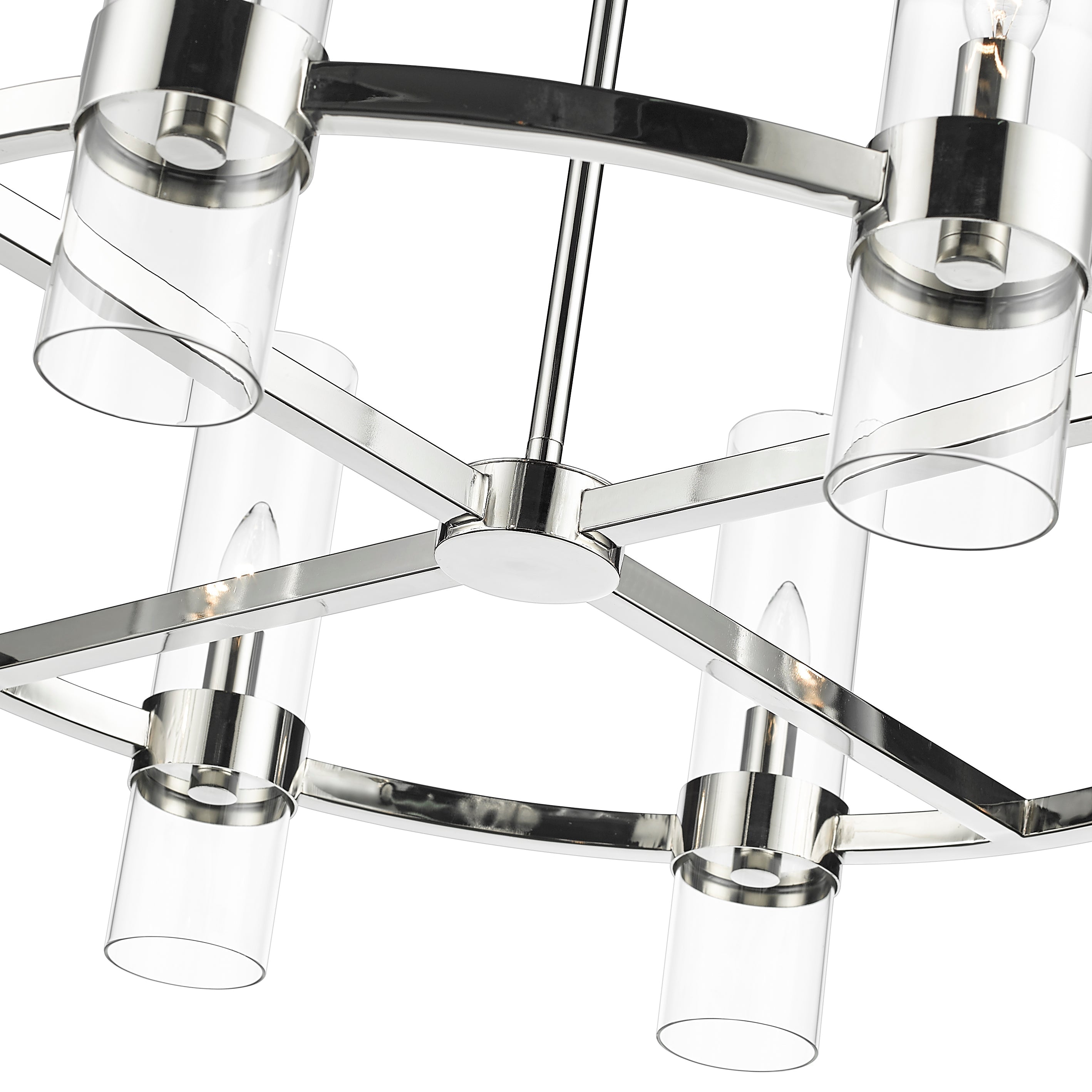 Datus 8 Light Chandelier Polished Nickel