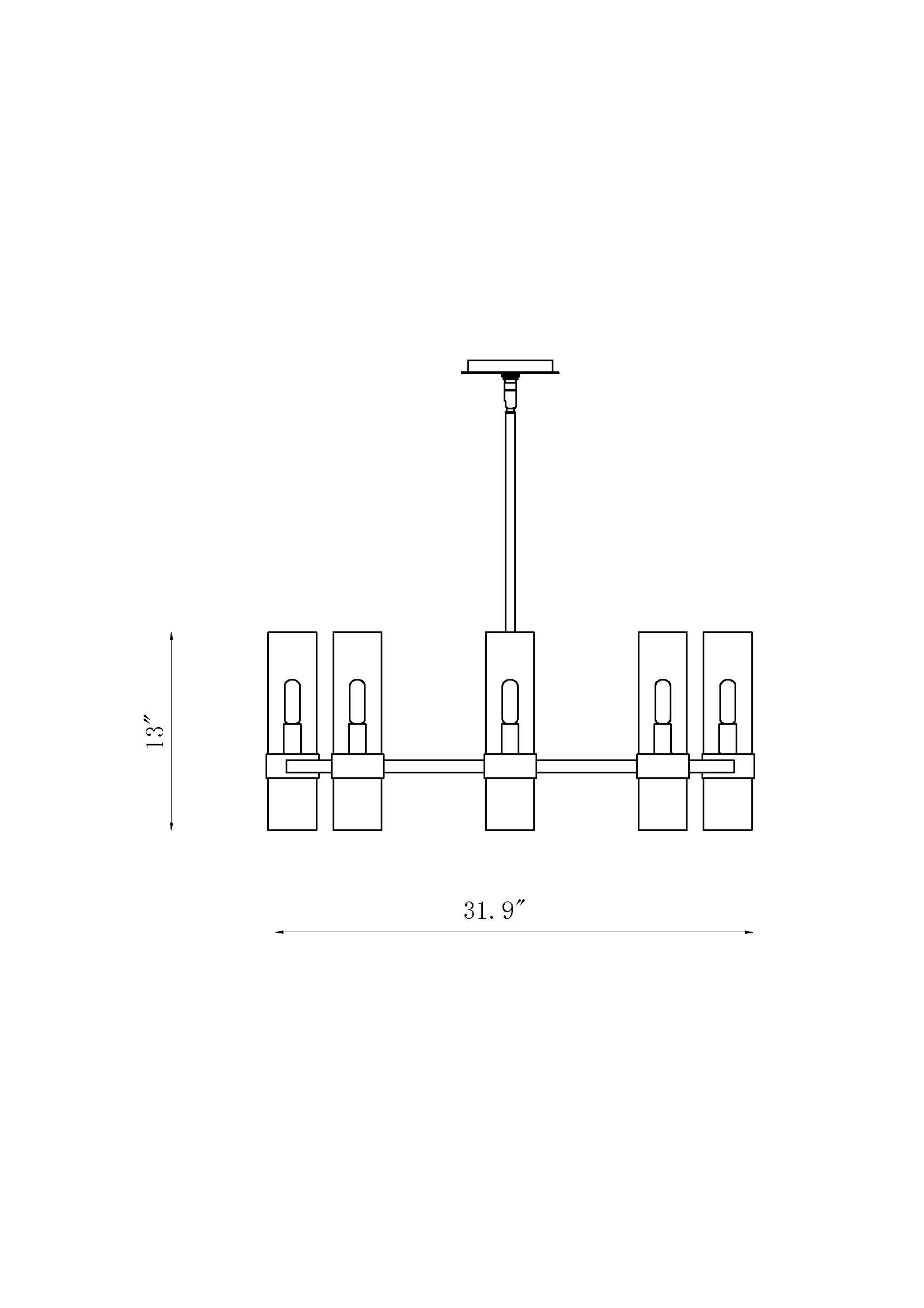 Datus 8 Light Chandelier Polished Nickel