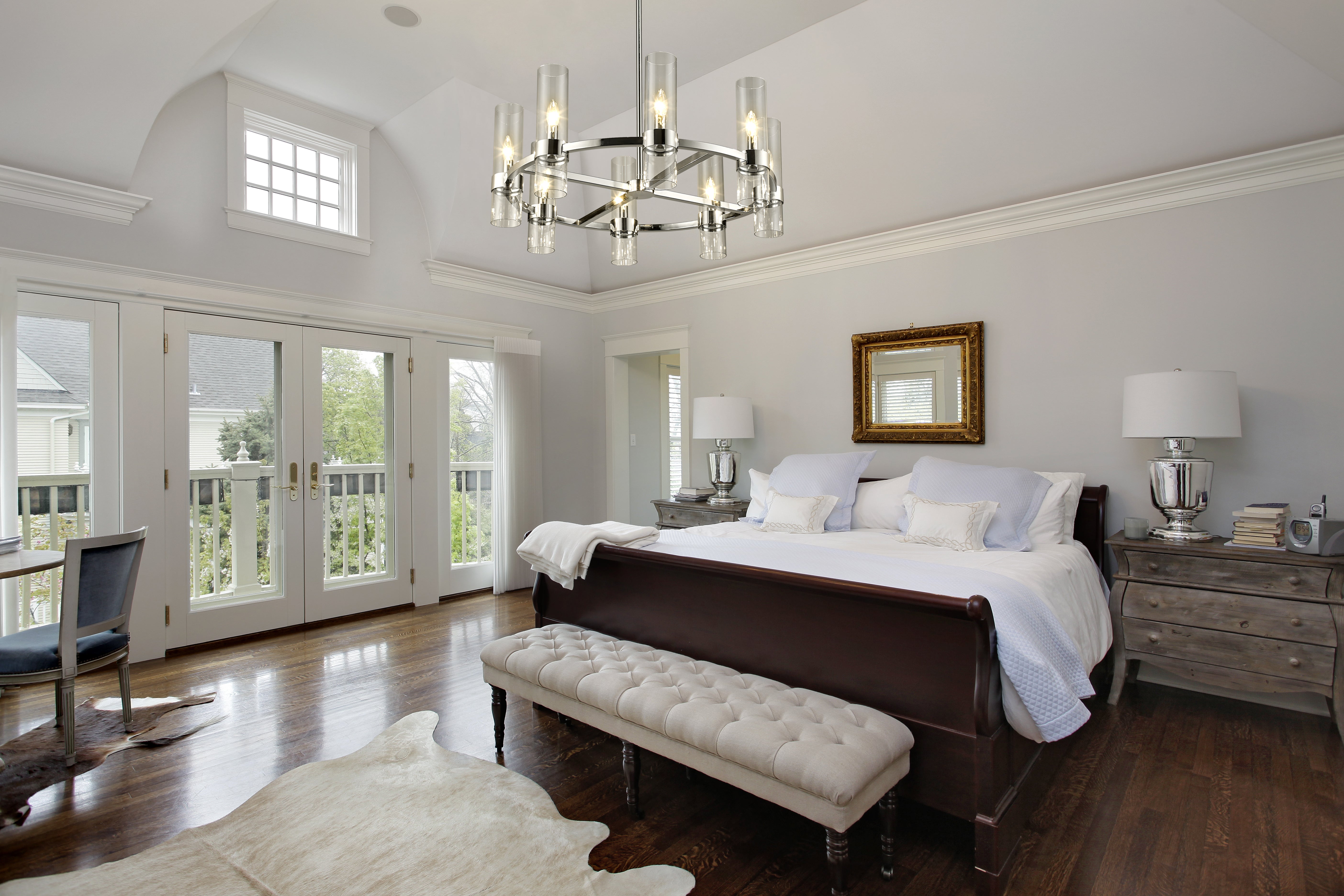 Datus 8 Light Chandelier Polished Nickel