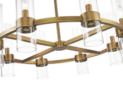 Datus 8 Light Chandelier Rubbed Brass
