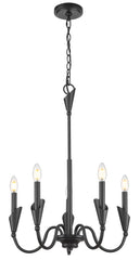 Claudelle 5 Light Chandelier Matte Black