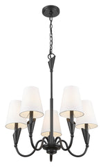Claudelle 5 Light Chandelier Matte Black