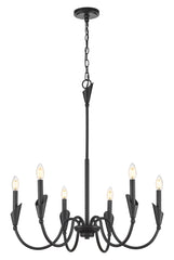 Claudelle 6 Light Chandelier Matte Black